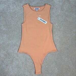 STEVE‎ MADDEN Womens Sleeveless Bodysuit Thong Peach Size S Style DN25003R New